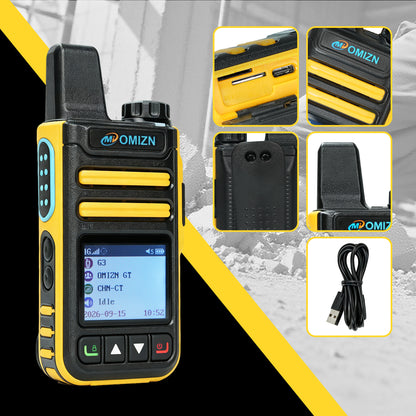 OMIZN G3 4G LTE Dual SIM Walkie Talkie, Unlimited Range, Lifetime Free, IP65, AES256 Encryption, Noise Reduction