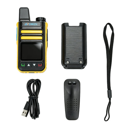 OMIZN G3 4G LTE Dual SIM Walkie Talkie, Unlimited Range, Lifetime Free, IP65, AES256 Encryption, Noise Reduction