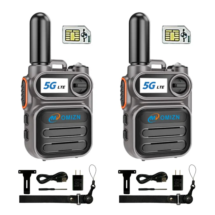 OMIZN M5 Walkie-Talkie Global – Intercomunicador de Red Pública con Cobertura Nacional e Internacional y Alcance de hasta 5000 km