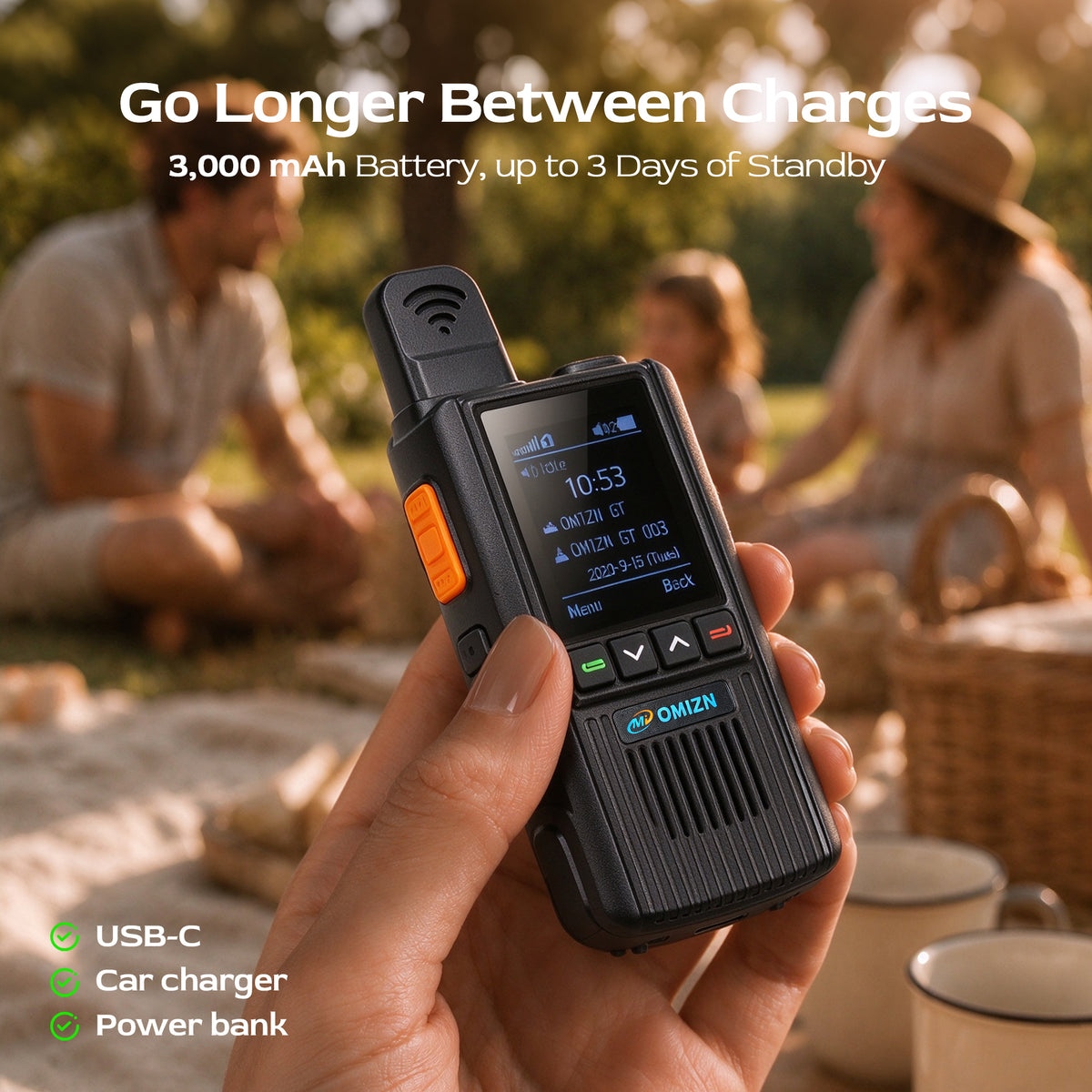OMIZN G2 Classic Walkie-Talkie, Compacto, Resistente a los Golpes y con Sonido Potente