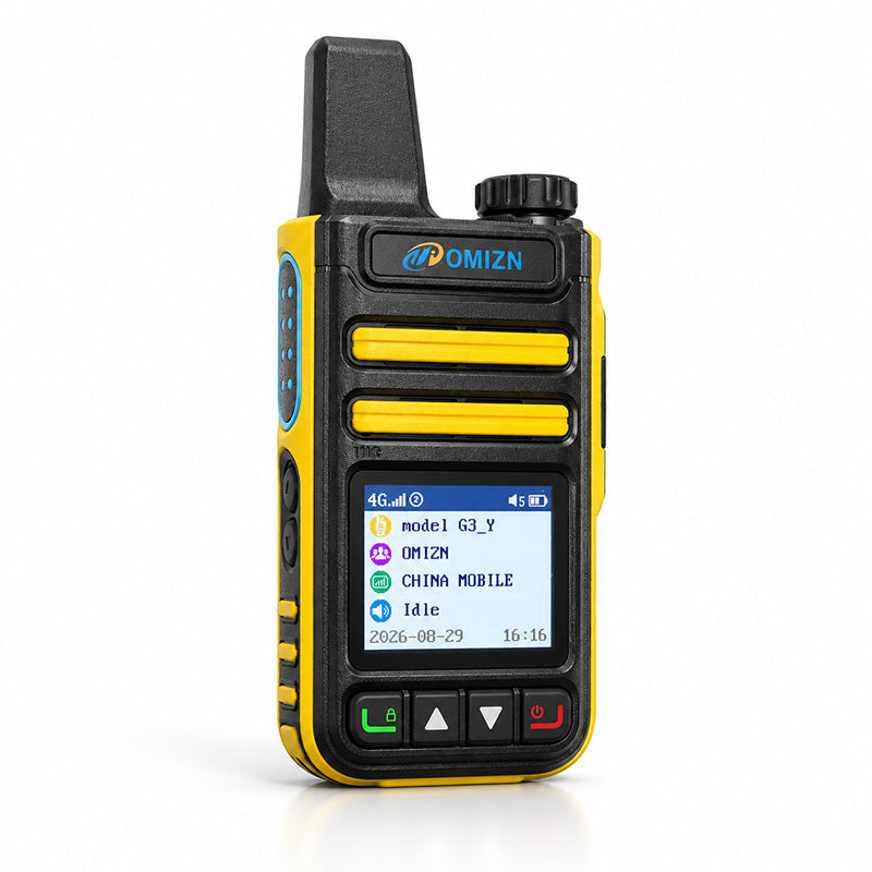 OMIZN G3 4G LTE Dual SIM Walkie Talkie, Unlimited Range, Lifetime Free, IP65, AES256 Encryption, Noise Reduction