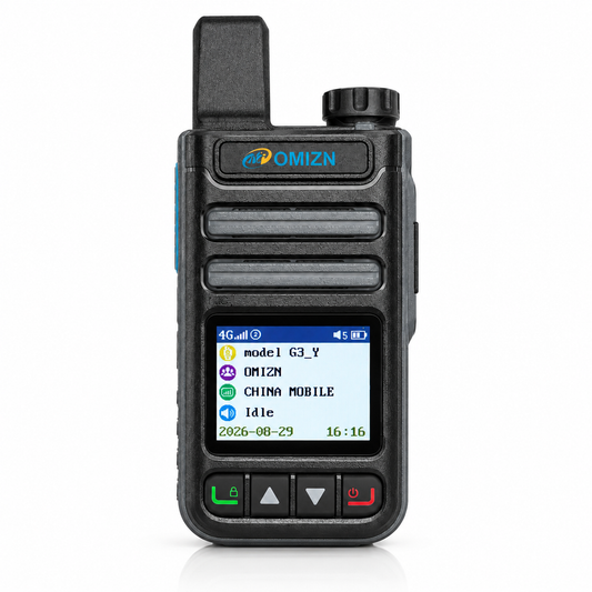 OMIZN G3 4G LTE Dual SIM Walkie Talkie, Unlimited Range, Lifetime Free, IP65, AES256 Encryption, Noise Reduction