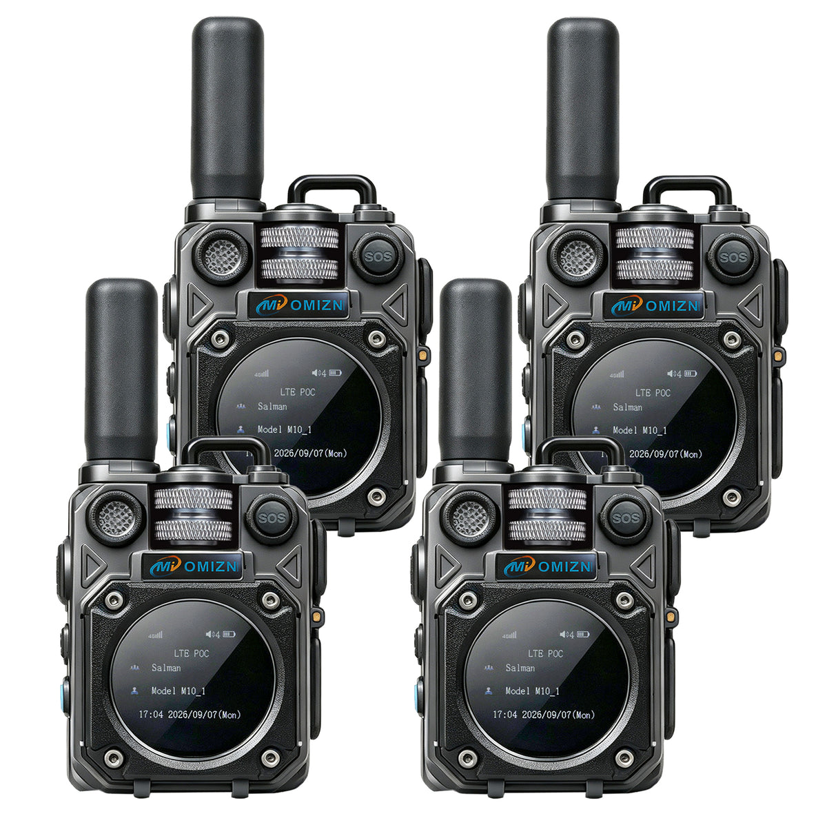 OMIZN M10 4G LTE Walkie Talkie – Comunicación de Larga Distancia +5,000 km, Sin Cuotas Mensuales