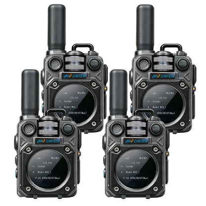 OMIZN M10 4G LTE Walkie Talkie – Comunicación de Larga Distancia +5,000 km, Sin Cuotas Mensuales