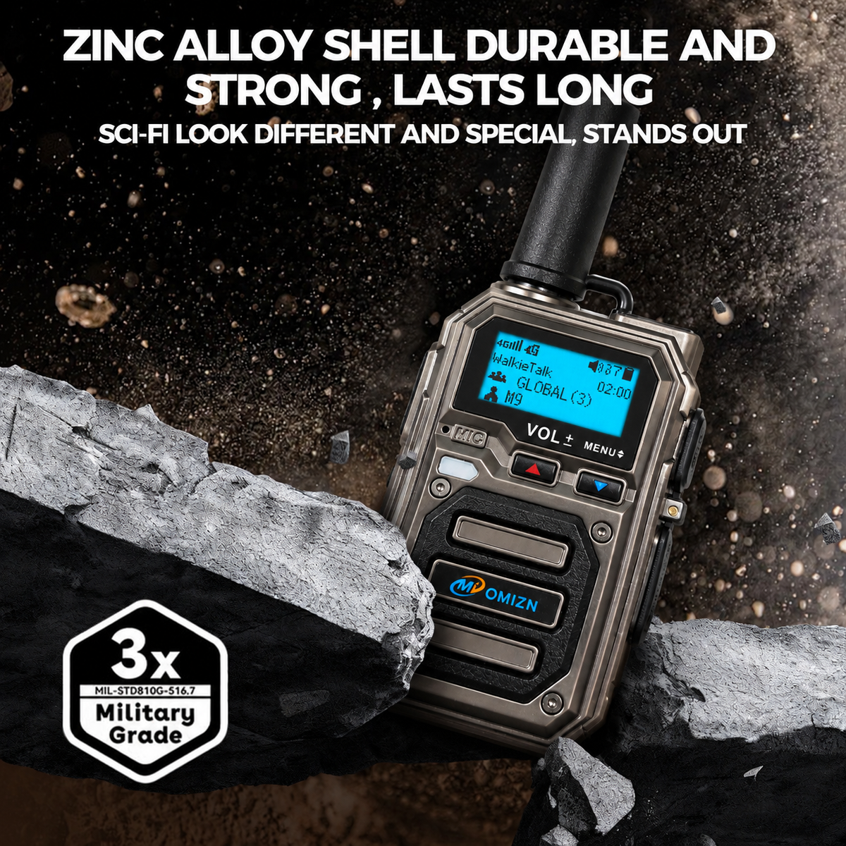 OMIZN Global walkie talkie, M9 model, supports long-distance,intercom across the country, more than 5000 kilometers, no monthly fee