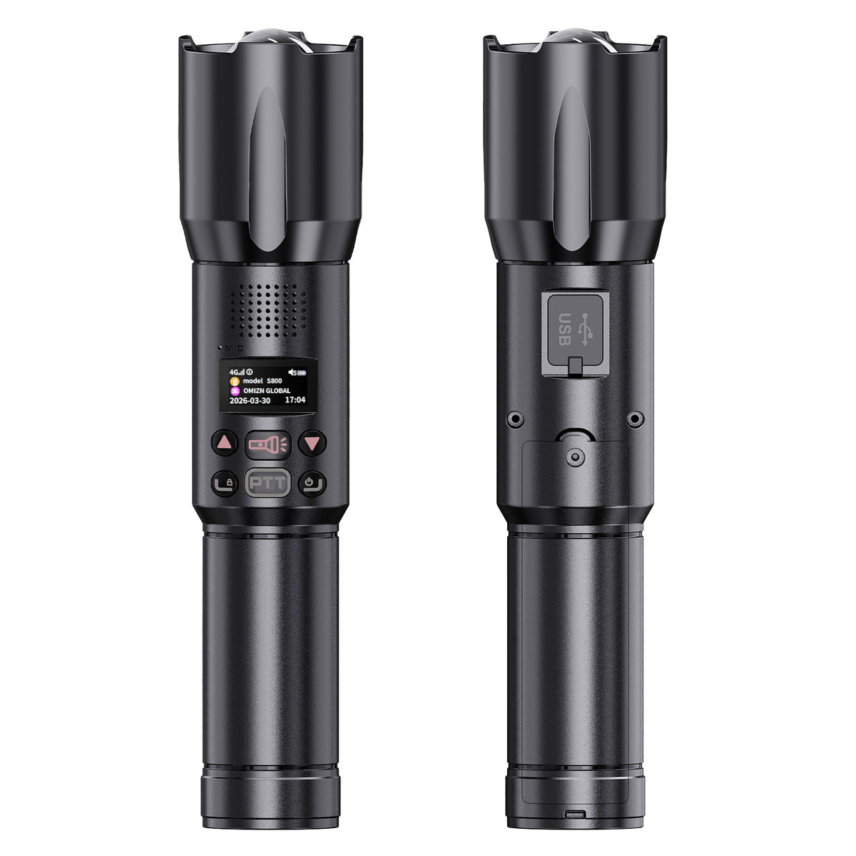 OMIZN S800 5000KM Professional Flashlight Style Two Way Radio with Power Bank Function, Long Range Walkie Talkie