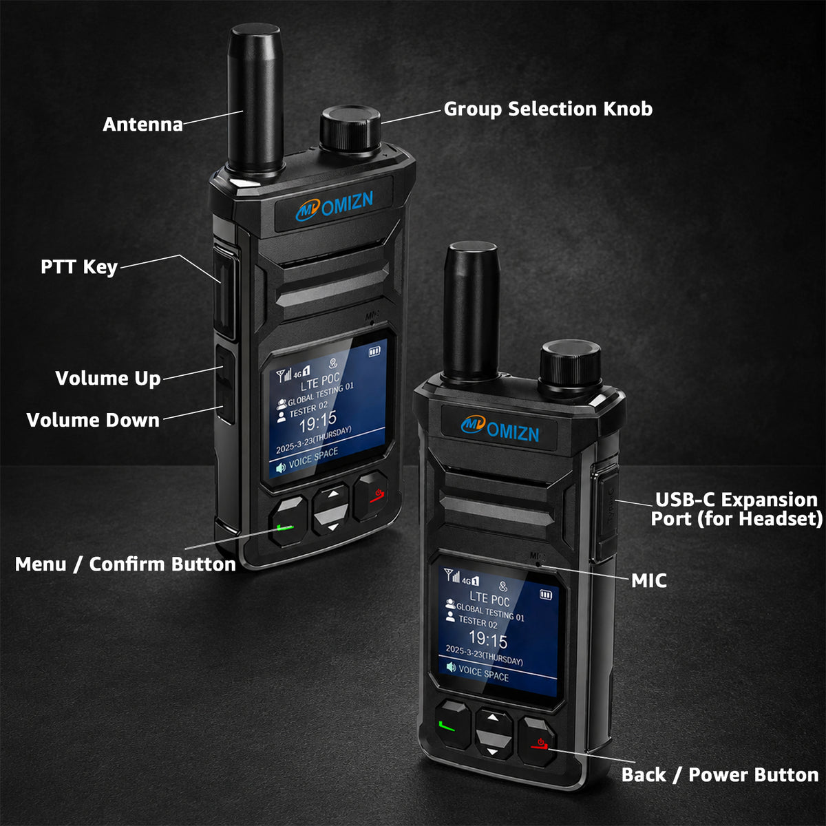 OMIZN T6 4G POC Walkie Talkie with SIM Card Unlimited Range Available Worldwide Cellular