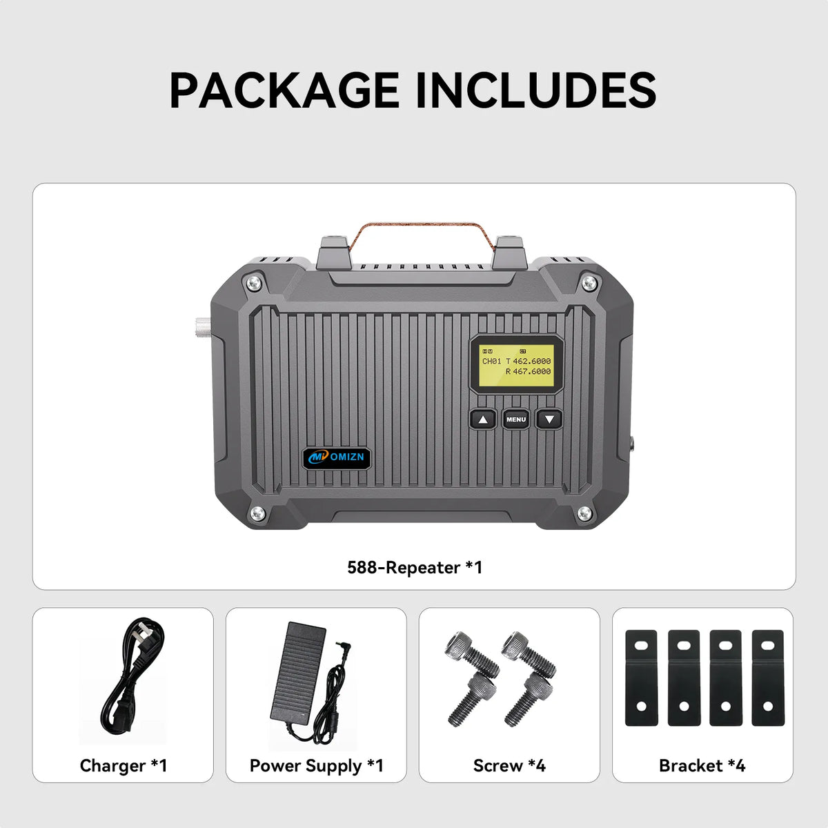 Omizn 588 GMRS Repeater, 25W High Power Full Duplex Long Range, IP66