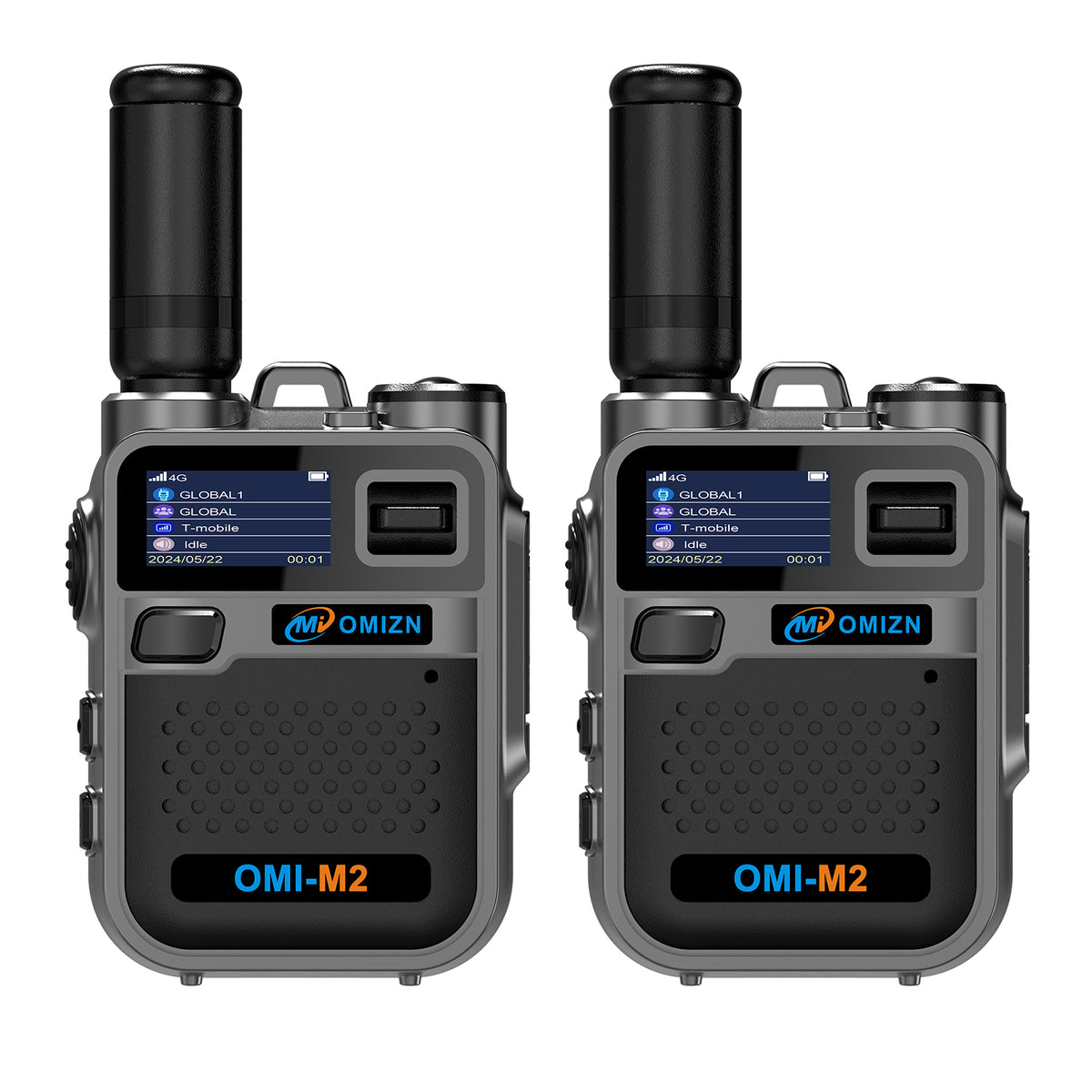 OMIZN M5 Global Walkie Talkie Unlimited Range, 4G LTE PoC Two Way Radio with AES256 Encryption Flashlight for Outdoor