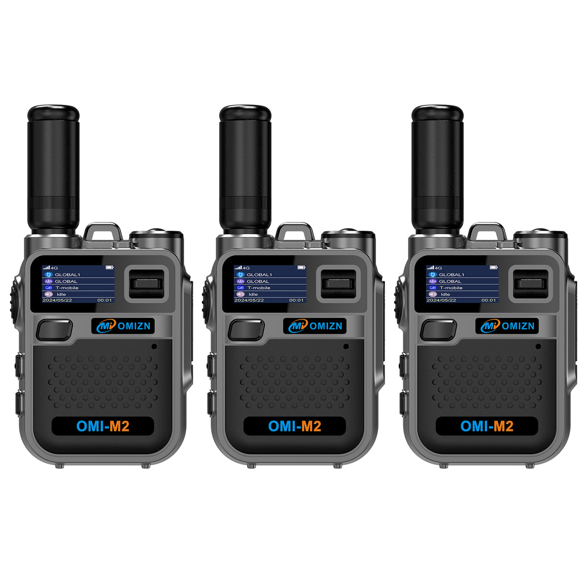 OMIZN M5 Global Walkie Talkie Unlimited Range, 4G LTE PoC Two Way Radio with AES256 Encryption Flashlight for Outdoor