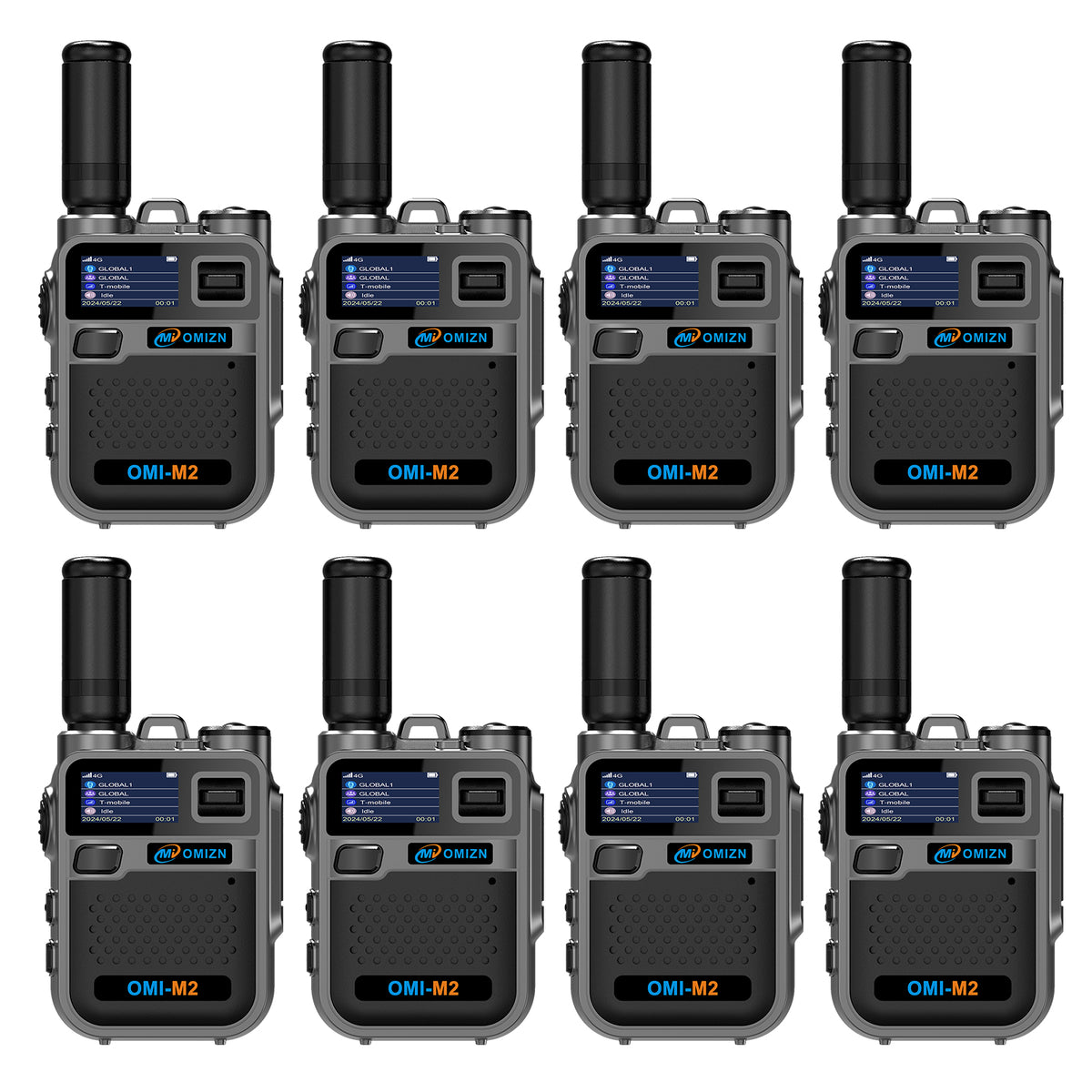 OMIZN M5 Global Walkie Talkie Unlimited Range, 4G LTE PoC Two Way Radio with AES256 Encryption Flashlight for Outdoor