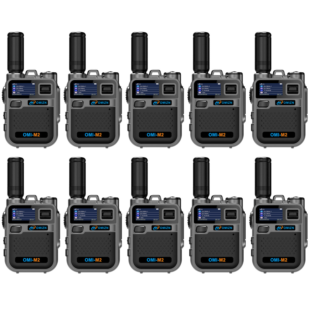 OMIZN M5 Global Walkie Talkie Unlimited Range, 4G LTE PoC Two Way Radio with AES256 Encryption Flashlight for Outdoor